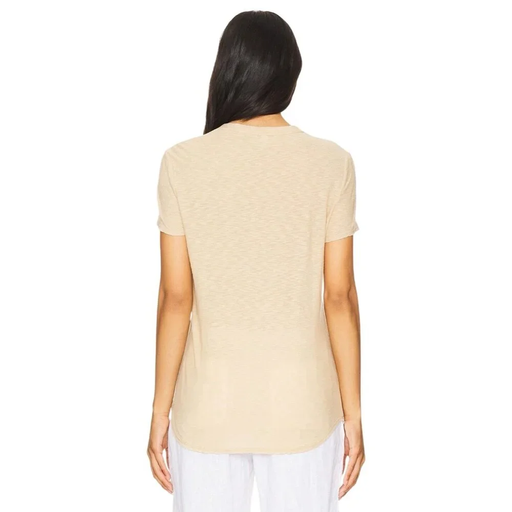 James Perse Sheer Slub Crew Neck Tee in Sand Dune Size 1 (XS/S) Womens - Picture 3 of 14
